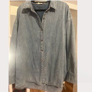 Favorite Daughter XXL Denim Button Up Shirt